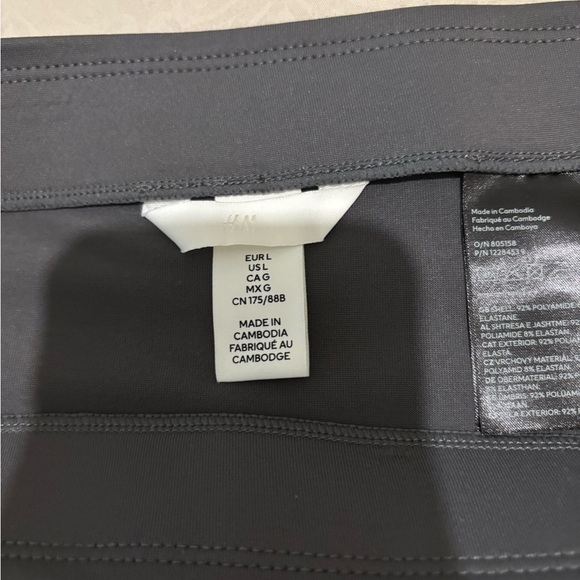 H&M Charcoal Two-Piece Microfiber Top and Skirt set - Picture 4 of 6